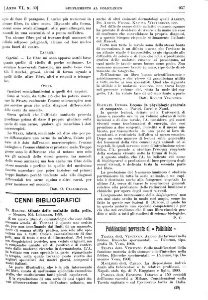 Supplemento al policlinico periodico di medicina, chirurgia ed igiene