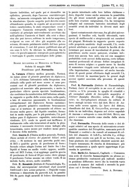 Supplemento al policlinico periodico di medicina, chirurgia ed igiene