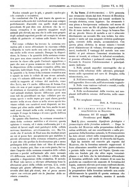 Supplemento al policlinico periodico di medicina, chirurgia ed igiene