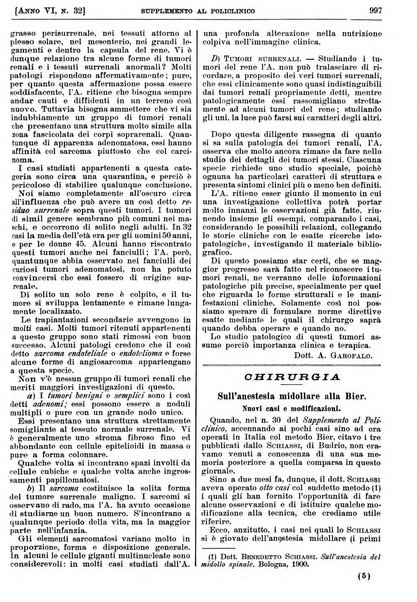 Supplemento al policlinico periodico di medicina, chirurgia ed igiene