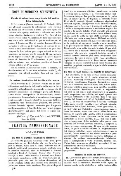 Supplemento al policlinico periodico di medicina, chirurgia ed igiene