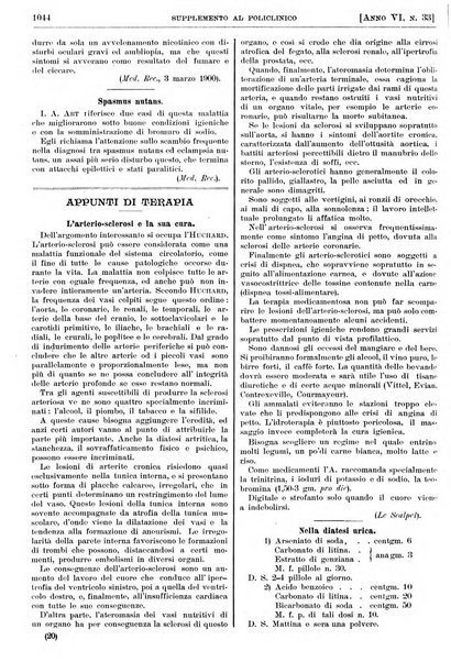 Supplemento al policlinico periodico di medicina, chirurgia ed igiene