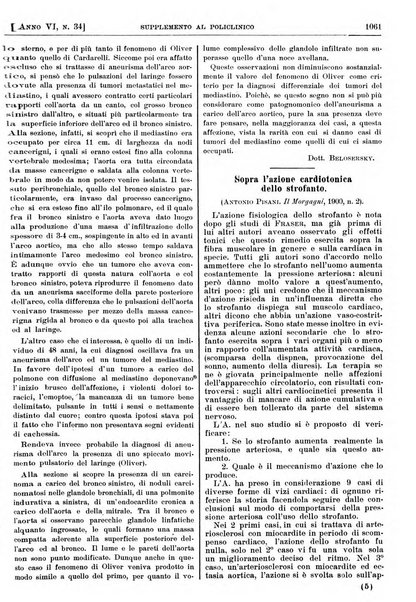 Supplemento al policlinico periodico di medicina, chirurgia ed igiene