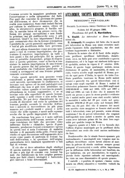 Supplemento al policlinico periodico di medicina, chirurgia ed igiene