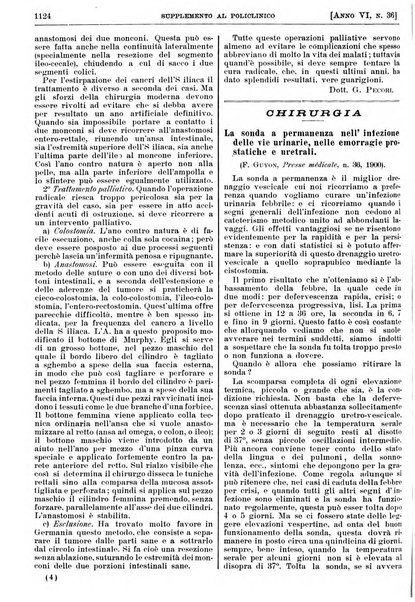 Supplemento al policlinico periodico di medicina, chirurgia ed igiene