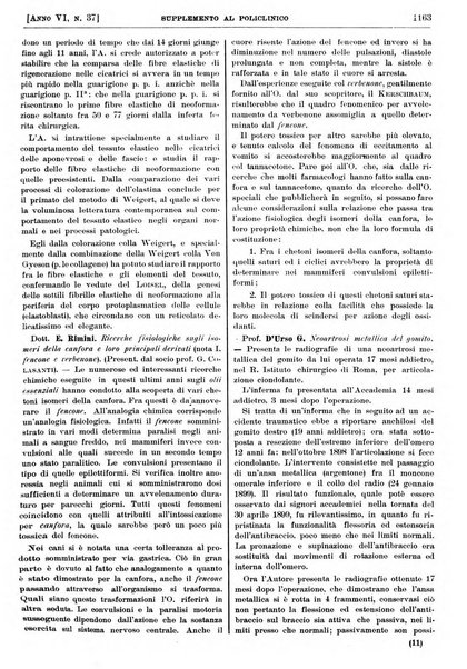 Supplemento al policlinico periodico di medicina, chirurgia ed igiene