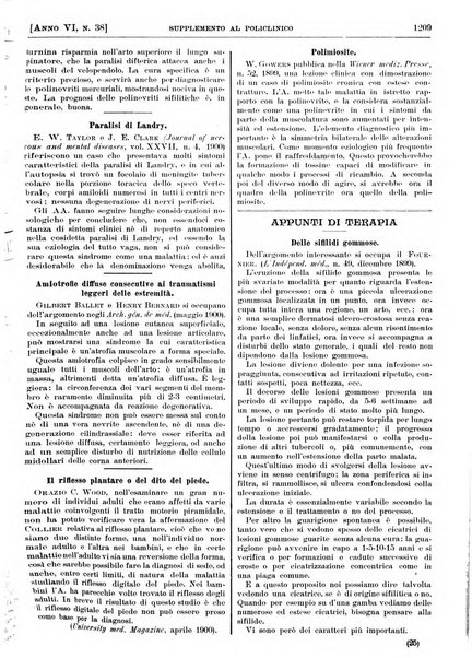 Supplemento al policlinico periodico di medicina, chirurgia ed igiene