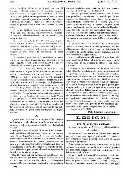 Supplemento al policlinico periodico di medicina, chirurgia ed igiene