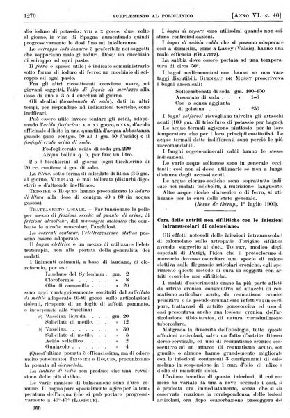 Supplemento al policlinico periodico di medicina, chirurgia ed igiene