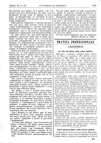 Supplemento al policlinico periodico di medicina, chirurgia ed igiene