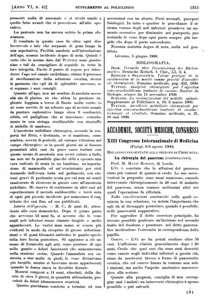 Supplemento al policlinico periodico di medicina, chirurgia ed igiene