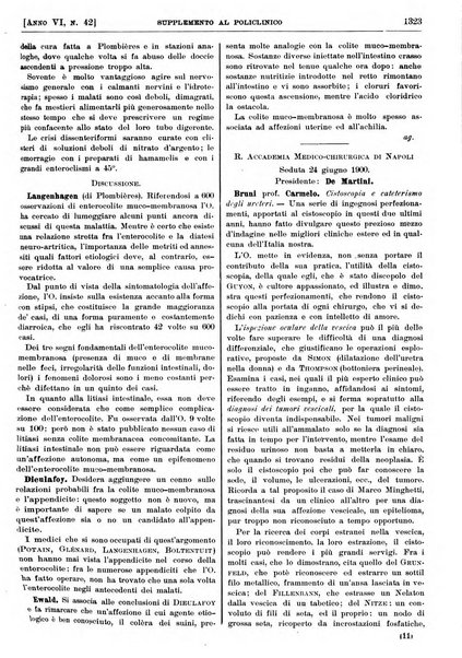 Supplemento al policlinico periodico di medicina, chirurgia ed igiene