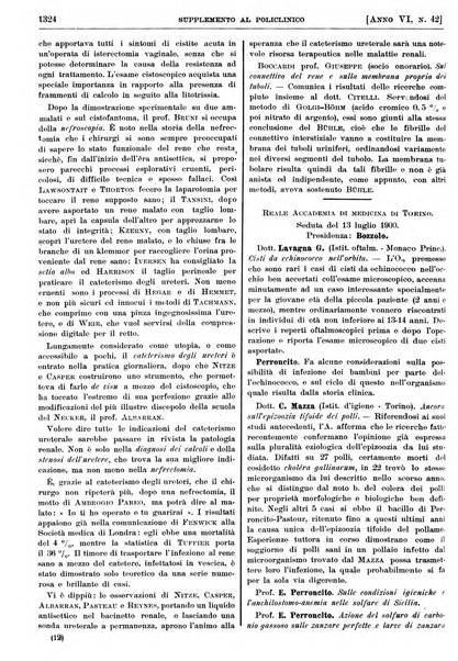 Supplemento al policlinico periodico di medicina, chirurgia ed igiene