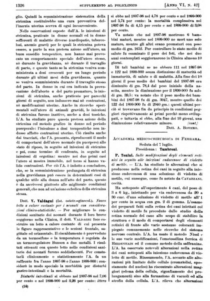 Supplemento al policlinico periodico di medicina, chirurgia ed igiene