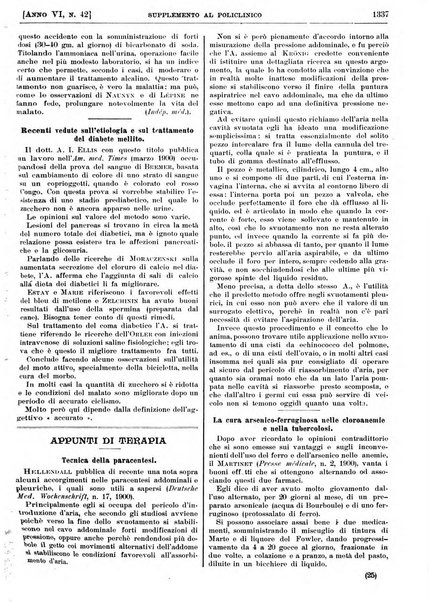 Supplemento al policlinico periodico di medicina, chirurgia ed igiene