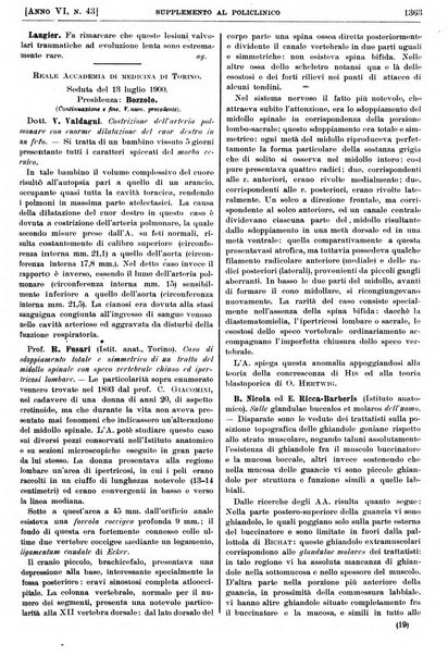 Supplemento al policlinico periodico di medicina, chirurgia ed igiene