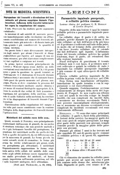 Supplemento al policlinico periodico di medicina, chirurgia ed igiene