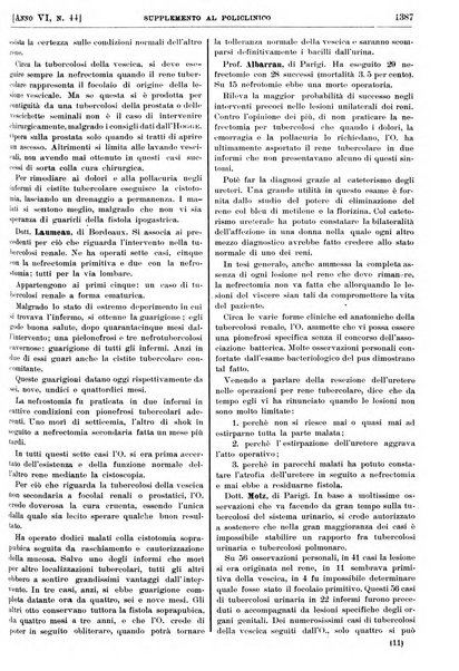 Supplemento al policlinico periodico di medicina, chirurgia ed igiene