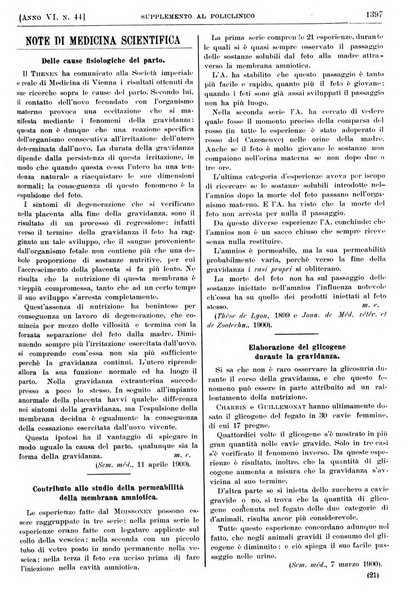 Supplemento al policlinico periodico di medicina, chirurgia ed igiene