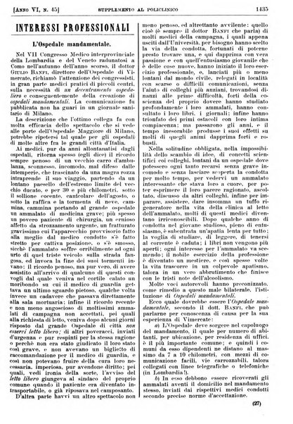 Supplemento al policlinico periodico di medicina, chirurgia ed igiene