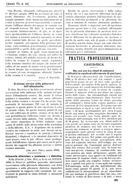 Supplemento al policlinico periodico di medicina, chirurgia ed igiene