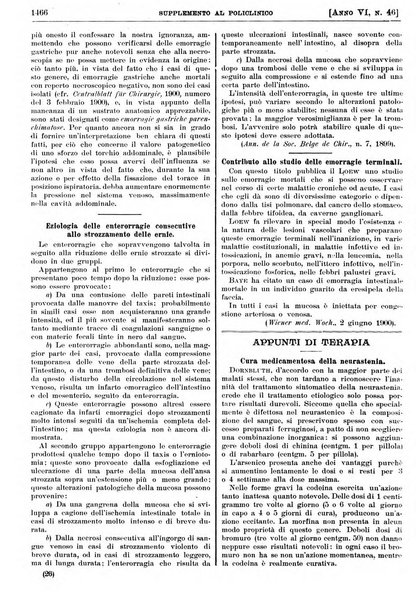 Supplemento al policlinico periodico di medicina, chirurgia ed igiene