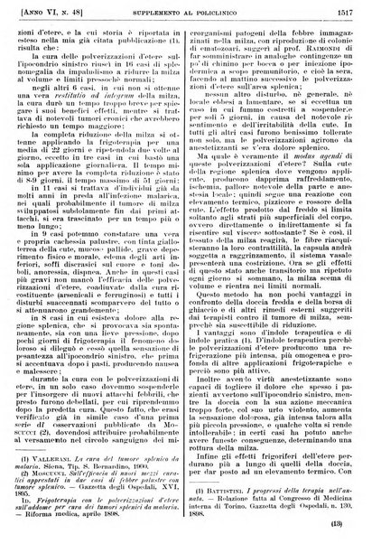 Supplemento al policlinico periodico di medicina, chirurgia ed igiene