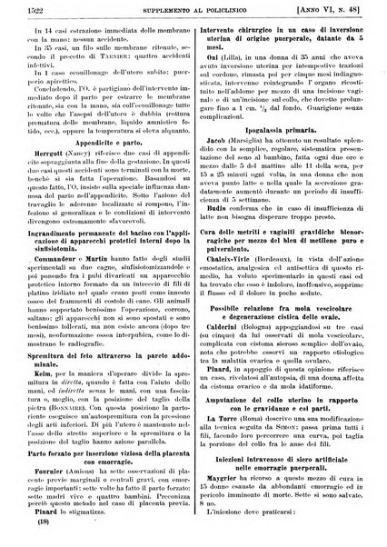 Supplemento al policlinico periodico di medicina, chirurgia ed igiene