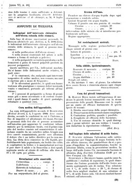 Supplemento al policlinico periodico di medicina, chirurgia ed igiene