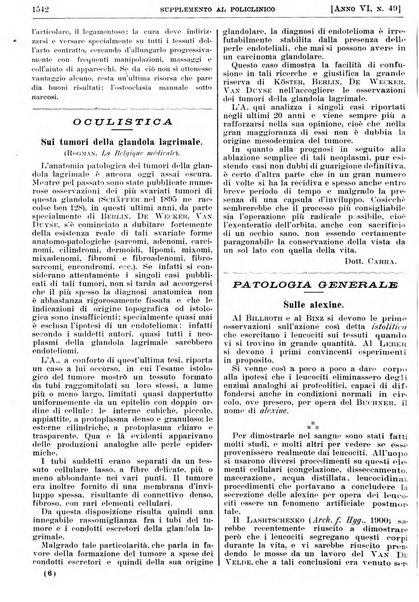 Supplemento al policlinico periodico di medicina, chirurgia ed igiene