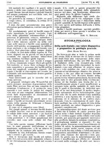 Supplemento al policlinico periodico di medicina, chirurgia ed igiene