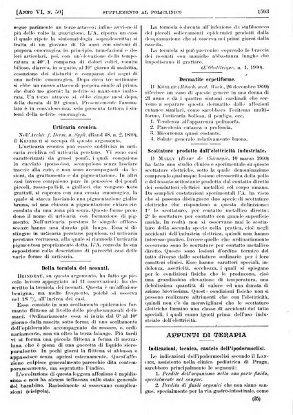 Supplemento al policlinico periodico di medicina, chirurgia ed igiene