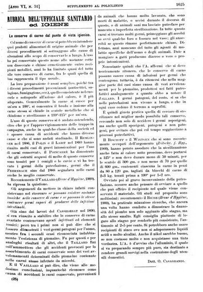 Supplemento al policlinico periodico di medicina, chirurgia ed igiene