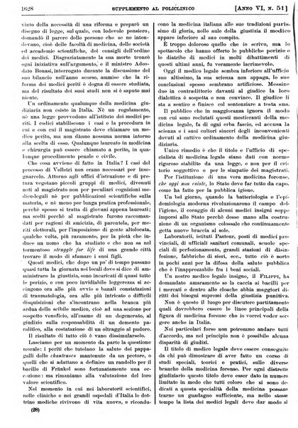 Supplemento al policlinico periodico di medicina, chirurgia ed igiene