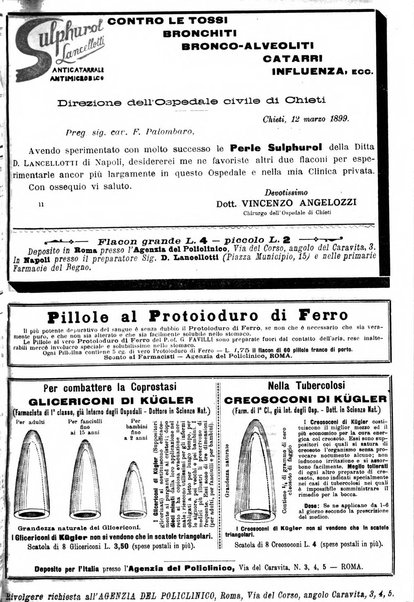 Supplemento al policlinico periodico di medicina, chirurgia ed igiene