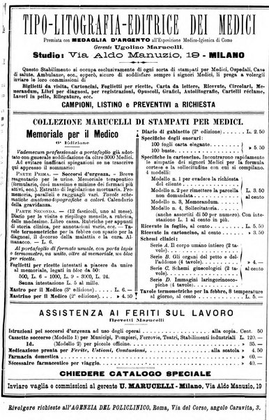 Supplemento al policlinico periodico di medicina, chirurgia ed igiene