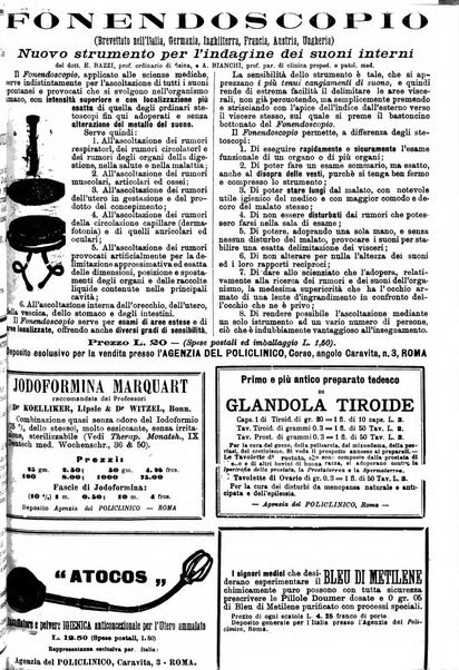 Supplemento al policlinico periodico di medicina, chirurgia ed igiene