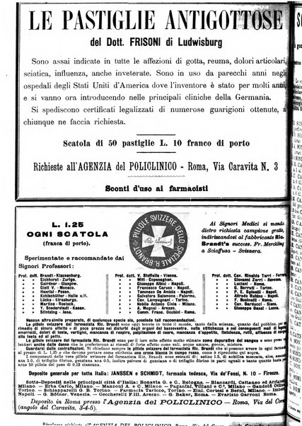 Supplemento al policlinico periodico di medicina, chirurgia ed igiene