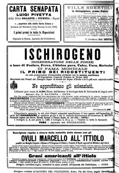 Supplemento al policlinico periodico di medicina, chirurgia ed igiene