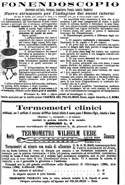 Supplemento al policlinico periodico di medicina, chirurgia ed igiene