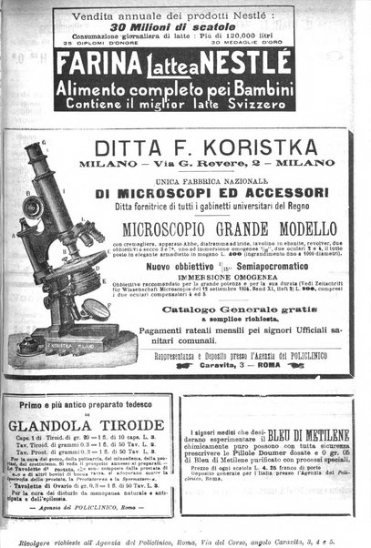 Supplemento al policlinico periodico di medicina, chirurgia ed igiene