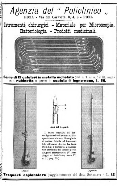 Supplemento al policlinico periodico di medicina, chirurgia ed igiene