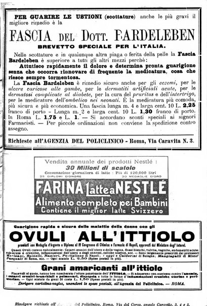 Supplemento al policlinico periodico di medicina, chirurgia ed igiene