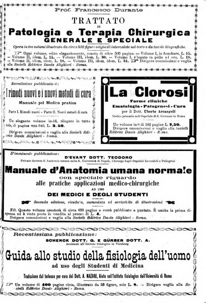 Supplemento al policlinico periodico di medicina, chirurgia ed igiene