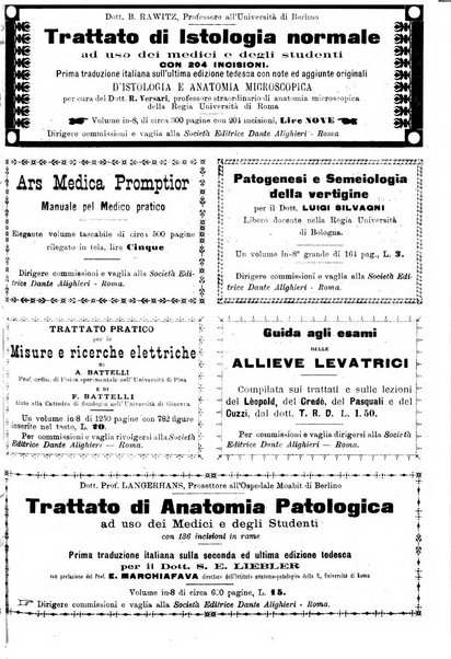 Supplemento al policlinico periodico di medicina, chirurgia ed igiene