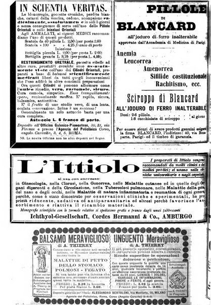 Supplemento al policlinico periodico di medicina, chirurgia ed igiene