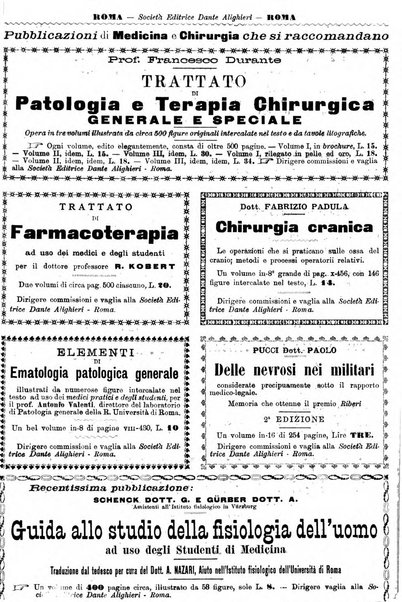 Supplemento al policlinico periodico di medicina, chirurgia ed igiene