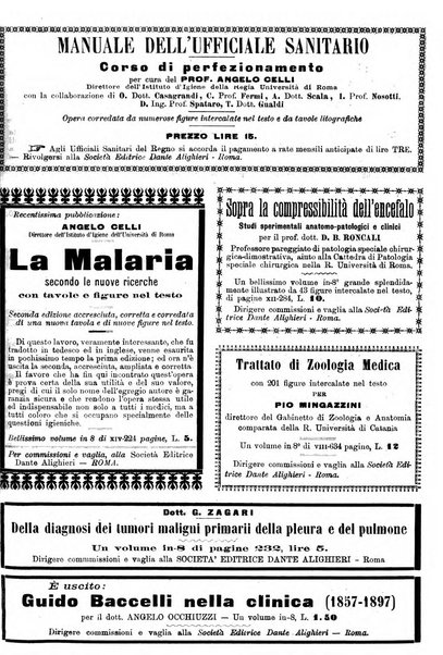 Supplemento al policlinico periodico di medicina, chirurgia ed igiene