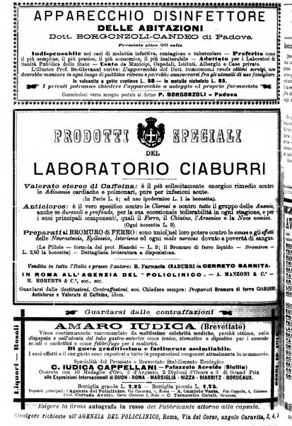 Supplemento al policlinico periodico di medicina, chirurgia ed igiene