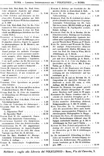 Supplemento al policlinico periodico di medicina, chirurgia ed igiene